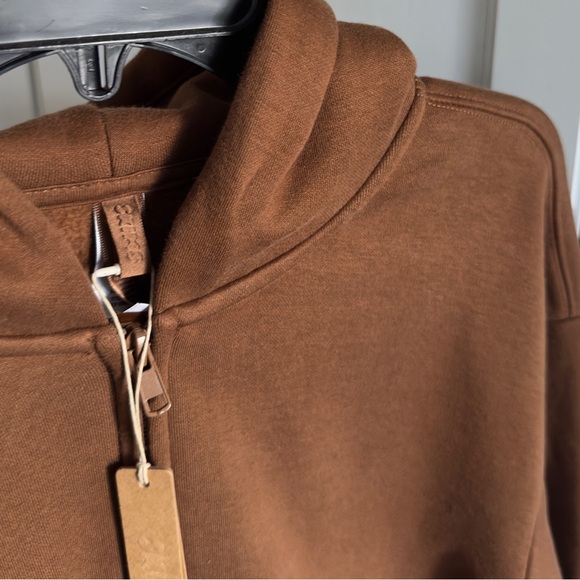 Skims Cotton Fleece Classic Zip Up Hoodie in Bison Size Small - Picture 6 of 10